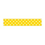 Polka Dots - White on Gold Yellow Flano Scarf (Mini)