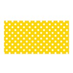 Polka Dots - White on Gold Yellow Satin Wrap