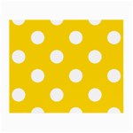 Polka Dots - White on Gold Yellow Small Glasses Cloth (2 Sides)