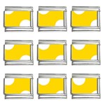 Polka Dots - White on Gold Yellow 9mm Italian Charm (9 pack)