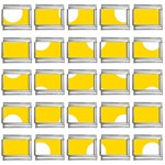 Polka Dots - White on Gold Yellow 9mm Italian Charm (25 pack)