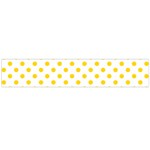 Polka Dots - Gold Yellow on White Flano Scarf (Large)