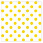 Polka Dots - Gold Yellow on White Large Satin Scarf (Square)