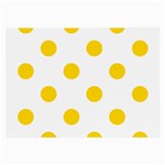 Polka Dots - Gold Yellow on White Large Glasses Cloth