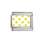 Polka Dots - Gold Yellow on White Italian Charm (9mm)