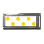 Polka Dots - Gold Yellow on White Superlink Italian Charm (9mm)