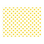 Polka Dots - Gold Yellow on White Double Sided Flano Blanket (Mini)