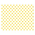 Polka Dots - Gold Yellow on White Double Sided Flano Blanket (Large)