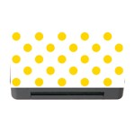 Polka Dots - Gold Yellow on White Memory Card Reader with CF