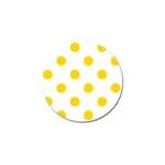 Polka Dots - Gold Yellow on White Golf Ball Marker (10 pack)