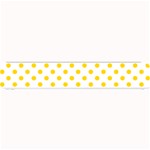 Polka Dots - Gold Yellow on White Small Bar Mat