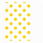 Polka Dots - Gold Yellow on White Large Garden Flag (Two Sides)