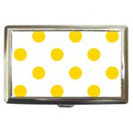 Polka Dots - Gold Yellow on White Cigarette Money Case