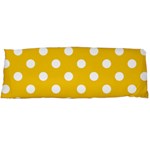 Polka Dots - White on Deep Lemon Yellow Body Pillow Case (Dakimakura) (One Side)