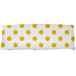 Polka Dots - Deep Lemon Yellow on White Body Pillow Case Dakimakura (Two Sides)