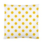 Polka Dots - Deep Lemon Yellow on White Standard Cushion Case (One Side)