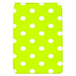 Polka Dots - White on Fluorescent Yellow Removable Flap Cover (S)