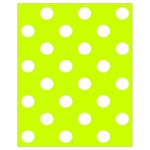 Polka Dots - White on Fluorescent Yellow Drawstring Bag (Small)