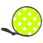 Polka Dots - White on Fluorescent Yellow Classic 20-CD Wallet