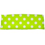 Polka Dots - White on Fluorescent Yellow Body Pillow Case (Dakimakura) (One Side)