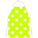 Polka Dots - White on Fluorescent Yellow Full Print Apron