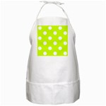 Polka Dots - White on Fluorescent Yellow BBQ Apron