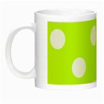 Polka Dots - White on Fluorescent Yellow Night Luminous Mug