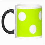 Polka Dots - White on Fluorescent Yellow Morph Mug