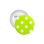 Polka Dots - White on Fluorescent Yellow 1.75  Button