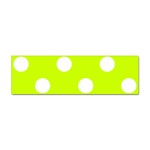 Polka Dots - White on Fluorescent Yellow Sticker (Bumper)