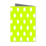 Polka Dots - White on Fluorescent Yellow Mini Greeting Cards (Pkg of 8)