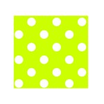 Polka Dots - White on Fluorescent Yellow Greeting Card 5  x 7 