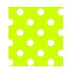 Polka Dots - White on Fluorescent Yellow Greeting Card 4.5  x 6 