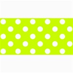 Polka Dots - White on Fluorescent Yellow 4  x 8  Photo Cards