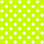 Polka Dots - White on Fluorescent Yellow ScrapBook Page 8  x 8 