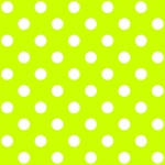 Polka Dots - White on Fluorescent Yellow ScrapBook Page 12  x 12 