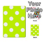 Polka Dots - White on Fluorescent Yellow Multi-purpose Cards (Rectangle)