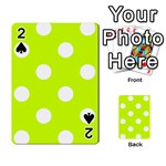 Polka Dots - White on Fluorescent Yellow Playing Cards 54 Designs