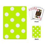 Polka Dots - White on Fluorescent Yellow Playing Cards Single Design