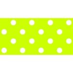 Polka Dots - White on Fluorescent Yellow YOU ARE INVITED 3D Greeting Card (8x4)