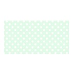 Polka Dots - White on Pale Green Satin Wrap