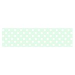 Polka Dots - White on Pale Green Satin Scarf (Oblong)