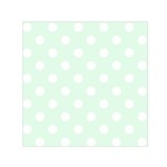 Polka Dots - White on Pale Green Small Satin Scarf  (Square)