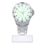 Polka Dots - White on Pale Green Nurses Watch