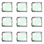 Polka Dots - White on Pale Green Mega Link Italian Charm (9 pack)