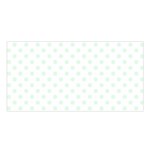 Polka Dots - Pale Green on White Satin Shawl