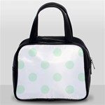 Polka Dots - Pale Green on White Classic Handbag (Two Sides)