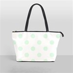 Polka Dots - Pale Green on White Classic Shoulder Handbag (Two Sides)