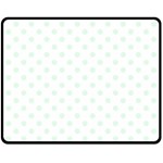 Polka Dots - Pale Green on White Fleece Blanket (Medium) (One Side)