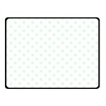 Polka Dots - Pale Green on White Double Sided Fleece Blanket (Small) (Two Sides)